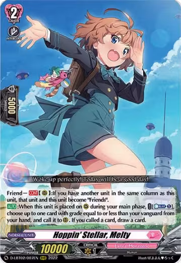 Hoppin' Stellar, Melty (D-LBT02/007EN), D-LBT02: Lyrical Monasterio ~It's a New School Term!~ — Vanguard card price