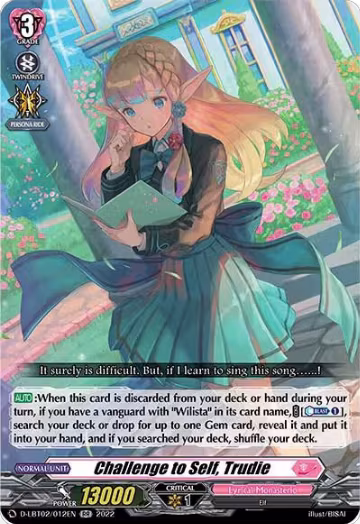 Challenge to Self, Trudie (D-LBT02/012EN), D-LBT02: Lyrical Monasterio ~It's a New School Term!~ — Vanguard card price