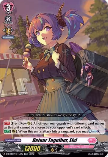Detour Together, Elvi (D-LBT02/015EN), D-LBT02: Lyrical Monasterio ~It's a New School Term!~ — Vanguard card price