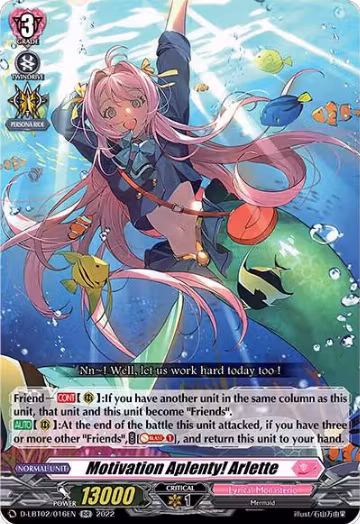 Motivation Aplenty! Arlette (D-LBT02/016EN), D-LBT02: Lyrical Monasterio ~It's a New School Term!~ — Vanguard card price
