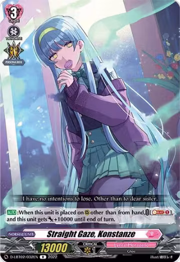 Straight Gaze, Konstanze (D-LBT02/032EN), D-LBT02: Lyrical Monasterio ~It's a New School Term!~ — Vanguard card price