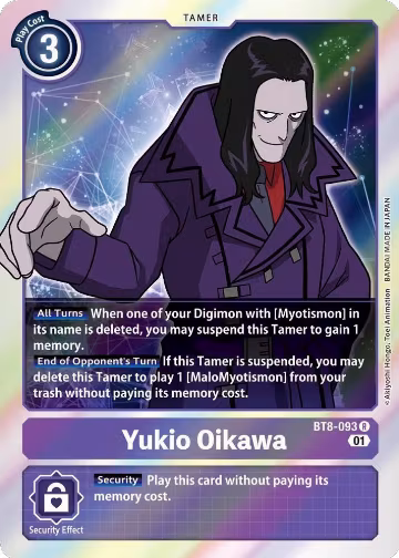 Yukio Oikawa (BT8-093 R), New Awakening — Digimon card price