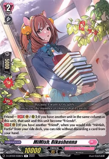 MiMish, Rikashenna (D-LBT02/038EN), D-LBT02: Lyrical Monasterio ~It's a New School Term!~ — Vanguard card price