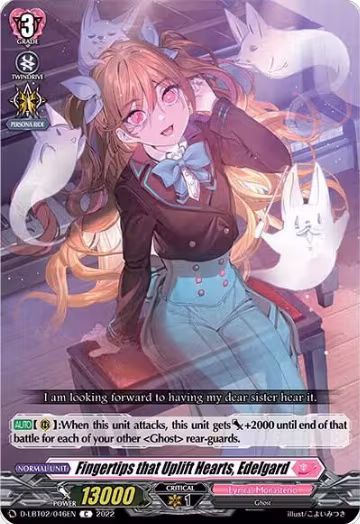Fingertips that Uplift Hearts, Edelgard (D-LBT02/046EN), D-LBT02: Lyrical Monasterio ~It's a New School Term!~ — Vanguard card price