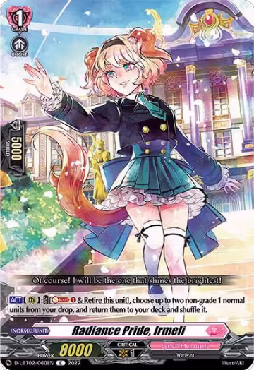 Radiance Pride, Irmeli (D-LBT02/060EN), D-LBT02: Lyrical Monasterio ~It's a New School Term!~ — Vanguard card price