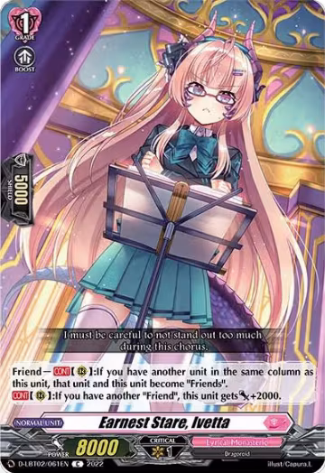 Earnest Stare, Ivetta (D-LBT02/061EN), D-LBT02: Lyrical Monasterio ~It's a New School Term!~ — Vanguard card price