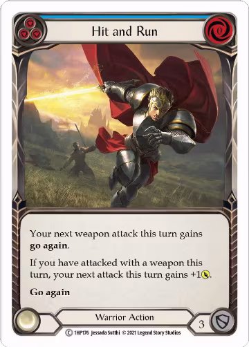 Hit and Run (Blue) (1HP176), History Pack Vol.1 — Flesh & Blood card price