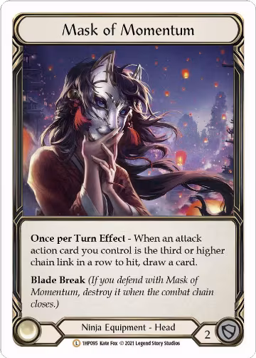 Mask of Momentum (1HP095), History Pack Vol.1 — Flesh & Blood card price