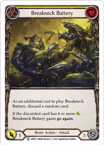 Breakneck Battery (Yellow) (1HP017), History Pack Vol.1 — Flesh & Blood card price
