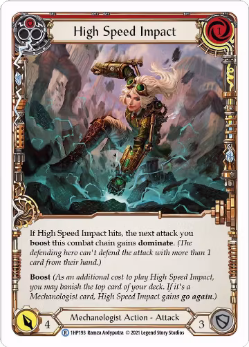 High Speed Impact (Red) (1HP193), History Pack Vol.1 — Flesh & Blood card price