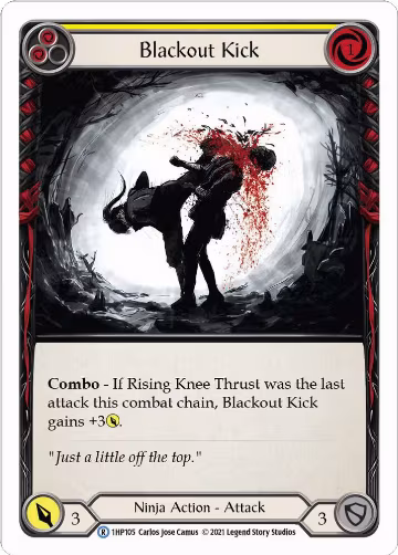Blackout Kick (Yellow) (1HP105), History Pack Vol.1 — Flesh & Blood card price