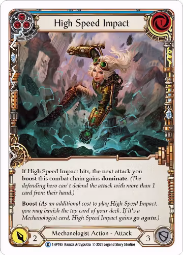 High Speed Impact (Blue) (1HP195), History Pack Vol.1 — Flesh & Blood card price