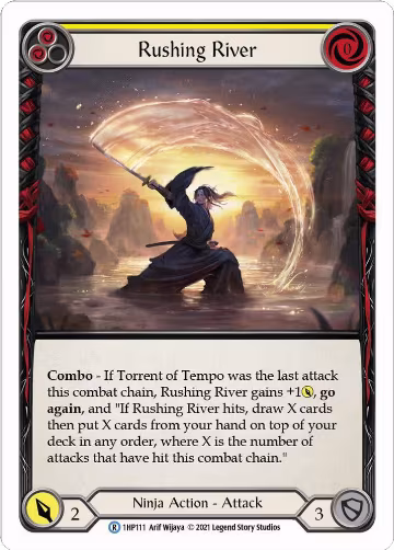 Rushing River (Yellow) (1HP111), History Pack Vol.1 — Flesh & Blood card price