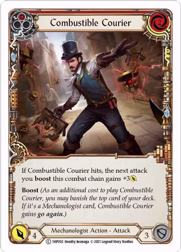 Combustible Courier (Red) (1HP202), History Pack Vol.1 — Flesh & Blood card price