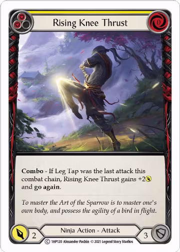Rising Knee Thrust (Yellow) (1HP120), History Pack Vol.1 — Flesh & Blood card price