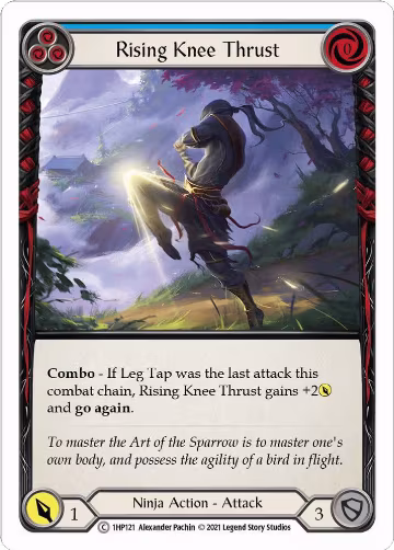 Rising Knee Thrust (Blue) (1HP121), History Pack Vol.1 — Flesh & Blood card price