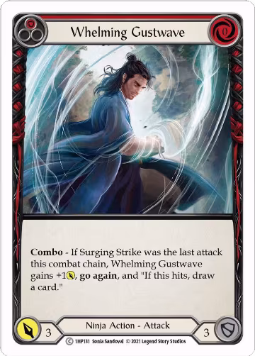 Whelming Gustwave (Red) (1HP131), History Pack Vol.1 — Flesh & Blood card price