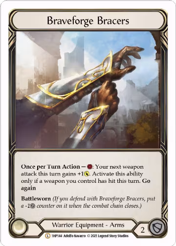 Braveforge Bracers (1HP144), History Pack Vol.1 — Flesh & Blood card price