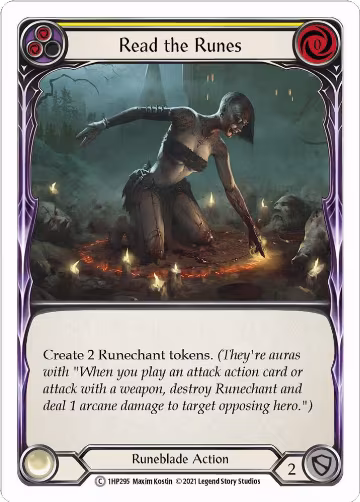 Read the Runes (Yellow) (1HP295), History Pack Vol.1 — Flesh & Blood card price