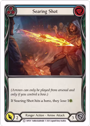 Searing Shot (Blue) (1HP251), History Pack Vol.1 — Flesh & Blood card price