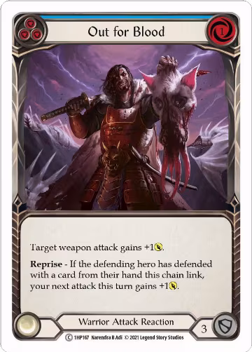 Out for Blood (Blue) (1HP167), History Pack Vol.1 — Flesh & Blood card price