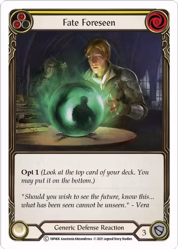 Fate Foreseen (Yellow) (1HP406), History Pack Vol.1 — Flesh & Blood card price