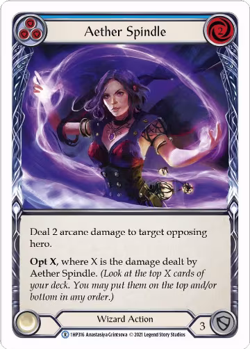Aether Spindle (Blue) (1HP316), History Pack Vol.1 — Flesh & Blood card price
