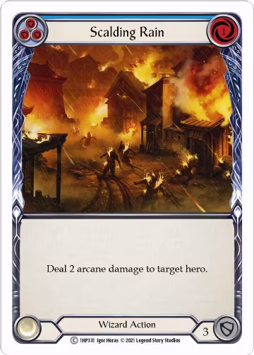 Scalding Rain (Blue) (1HP331), History Pack Vol.1 — Flesh & Blood card price