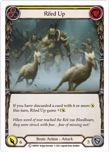 Riled Up (Yellow) (1HP029), History Pack Vol.1 — Flesh & Blood card price