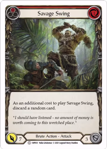 Savage Swing (Red) (1HP031), History Pack Vol.1 — Flesh & Blood card price