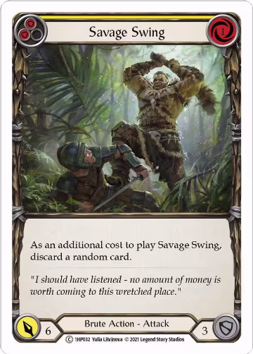 Savage Swing (Yellow) (1HP032), History Pack Vol.1 — Flesh & Blood card price
