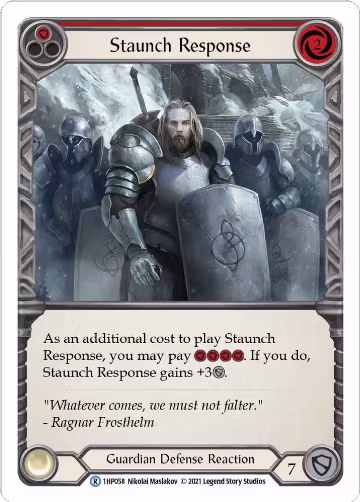 Staunch Response (Red) (1HP058), History Pack Vol.1 — Flesh & Blood card price