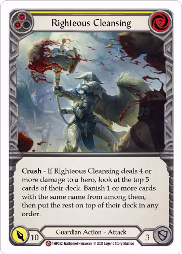 Righteous Cleansing (1HP052), History Pack Vol.1 — Flesh & Blood card price