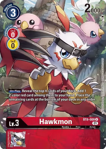 Hawkmon (Alternate Art) (BT8-009 U), New Awakening — Digimon card price
