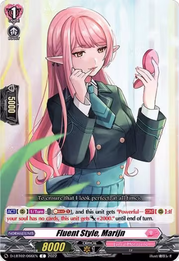 Fluent Style, Marijn (D-LBT02/066EN), D-LBT02: Lyrical Monasterio ~It's a New School Term!~ — Vanguard card price