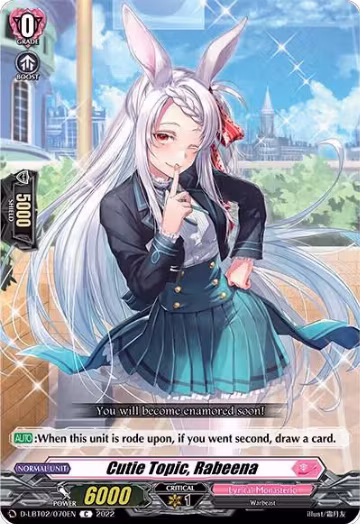 Cutie Topic, Rabeena (D-LBT02/070EN), D-LBT02: Lyrical Monasterio ~It's a New School Term!~ — Vanguard card price