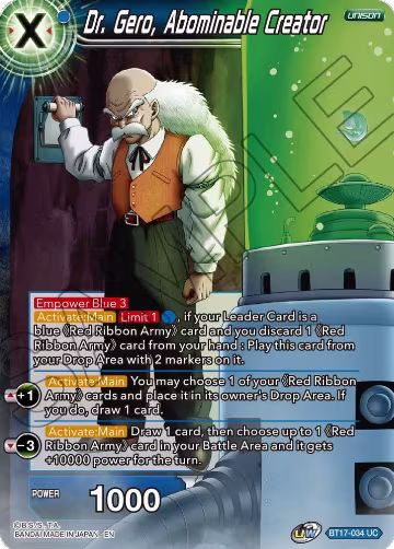 Dr. Gero, Abominable Creator (BT17-034), Ultimate Squad — DB Super card price