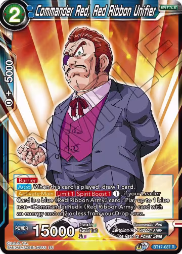 Commander Red, Red Ribbon Unifier (BT17-037), Ultimate Squad — DB Super card price