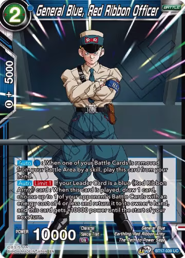 General Blue, Red Ribbon Officer (BT17-039), Ultimate Squad — DB Super card price