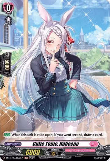 Cutie Topic, Rabeena (Holo) (D-LBT02/H03EN), D-LBT02: Lyrical Monasterio ~It's a New School Term!~ — Vanguard card price