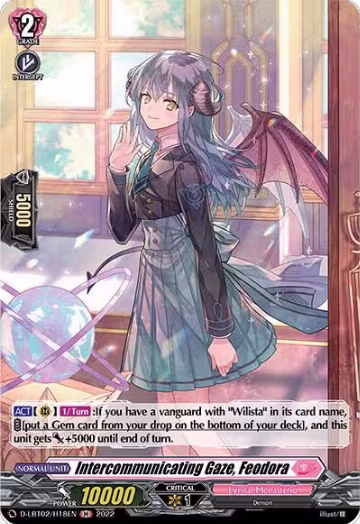 Intercommunicating Gaze, Feodora (Holo) (D-LBT02/H18EN), D-LBT02: Lyrical Monasterio ~It's a New School Term!~ — Vanguard card price