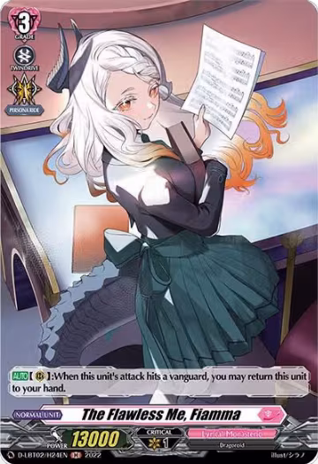 The Flawless Me, Fiamma (Holo) (D-LBT02/H24EN), D-LBT02: Lyrical Monasterio ~It's a New School Term!~ — Vanguard card price