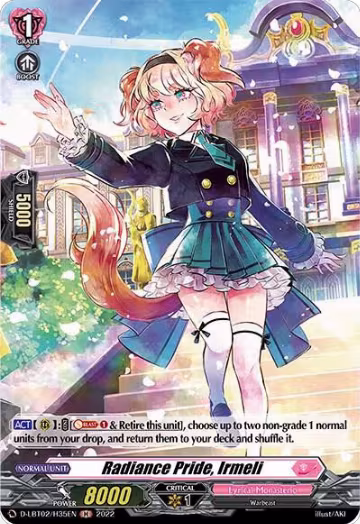Radiance Pride, Irmeli (Holo) (D-LBT02/H35EN), D-LBT02: Lyrical Monasterio ~It's a New School Term!~ — Vanguard card price