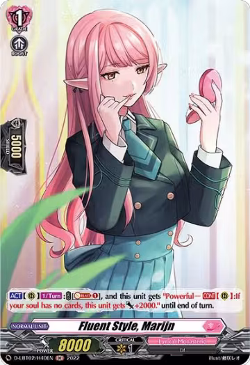 Fluent Style, Marijn (Holo) (D-LBT02/H40EN), D-LBT02: Lyrical Monasterio ~It's a New School Term!~ — Vanguard card price