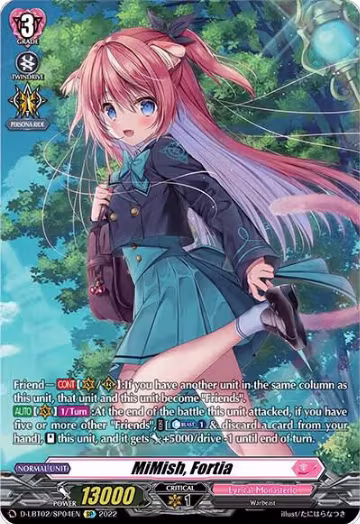 MiMish, Fortia (SP) (D-LBT02/SP04EN), D-LBT02: Lyrical Monasterio ~It's a New School Term!~ — Vanguard card price