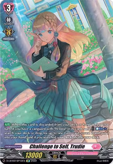 Challenge to Self, Trudie (SP) (D-LBT02/SP12EN), D-LBT02: Lyrical Monasterio ~It's a New School Term!~ — Vanguard card price