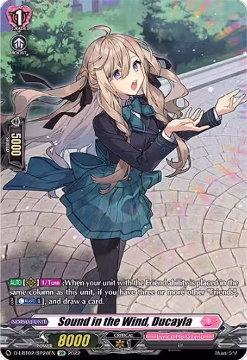 Sound in the Wind, Ducayla (SP) (D-LBT02/SP20EN), D-LBT02: Lyrical Monasterio ~It's a New School Term!~ — Vanguard card price