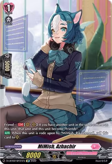 MiMish, Azhachir (SP) (D-LBT02/SP31EN), D-LBT02: Lyrical Monasterio ~It's a New School Term!~ — Vanguard card price