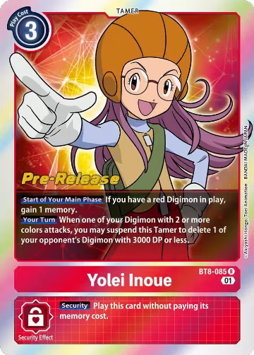 Yolei Inoue (BT8-085 R), New Awakening Pre-Release Cards — Digimon card price