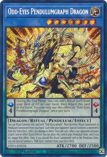 Odd-Eyes Pendulumgraph Dragon (DIFO-EN034), Dimension Force — Yu-Gi-Oh! card price